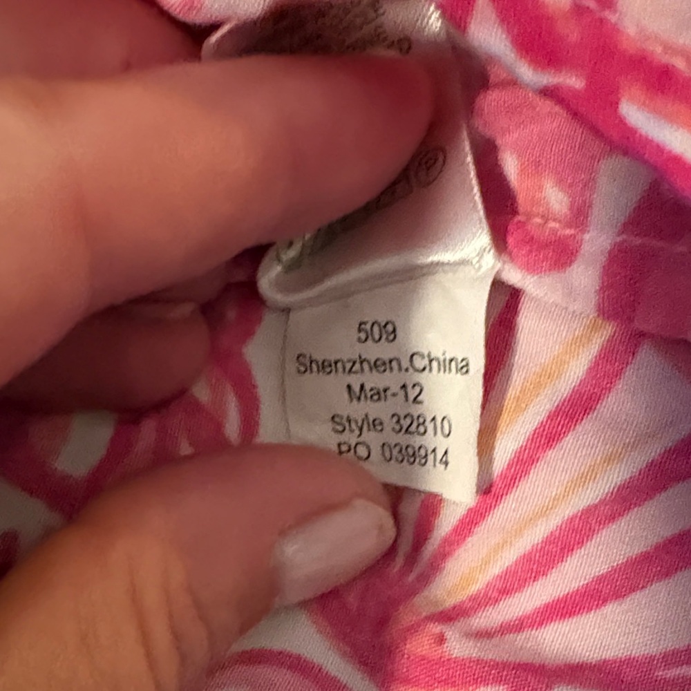 Lilly Pulitzer xl off the Shoulder Pink Shell-Pattern Casual Dress excellent - Picture 4 of 7